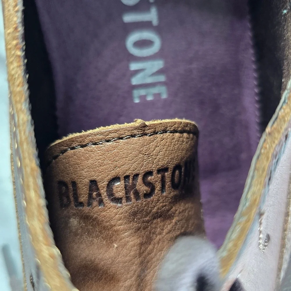 Blackstone Mens Leather Oxford Dress Shoes Brown Brogue Size 10 (EU‎ 44) Cap Toe